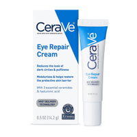 CeraVe Eye Repair Cream 14.2g for Dark Circles Under Eyes and Puffiness /Skin Renewing Eye Cream Red