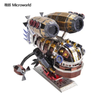 Microworld 3D Metal Puzzle Figure Toy Whale Base model kits Puzzle 3D Model kits Education Gift Toys For Children