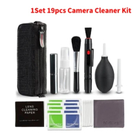 19Pcs Camera Cleaner Kit DSLR Lens Digital Camera Sensor Cleaning Kit for Sony Fujifilm Nikon Canon SLR DV Cameras Clean Set