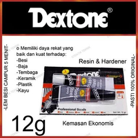 DEXTONE LEM EPOXY 5 MENIT 12G - LEM BESI SET CAMPUR RESIN DAN HARDENER 12 G - LEM EPOKSI CEPAT KERIN