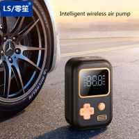 LS 2023 Smart Tyre Pump Small Tyre Inflator Air Compressor Car Pump Electric Air Handheld Auto Air Pump ABS R2LC For Car