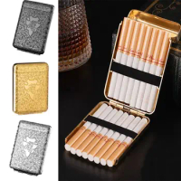 Pocket Carrying Case Men For Weed For 16pcs 84mm Cigarettes Vintage Metal Cigarette Case Cigarette Box Cigarette Holder