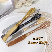 2/3/4/5/6 Pieces Gorgeous 6.9" Cheese Butter Spreader 18/10 Stainless Steel Black Silver Gold Accent Peanut Butter Knife