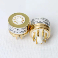 1PCS Gold Plated 12AU7 12AX7 To 6SL7 6SN7 Tube Converter Adapter Socket