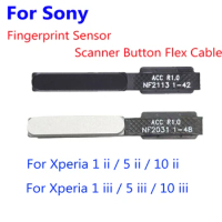 Original Fingerprint Sensor Scanner Button Flex Cable For Sony Xperia 1 II / 5 II /10 II/1 III/5 III/10 III Touch Sensor Replace