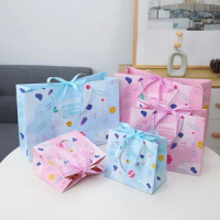 Starry Sky Paper Bag Handmade Gift Bag Present Candy Bags Christmas Wedding Birthday Party New Year Favors Supplies Gift Bags