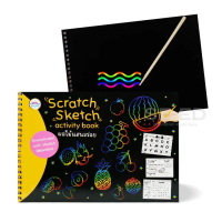 [BOOK SEED] Scratch Sketch Activity Book ผลไม้แสนอร่อย