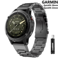 Stainless Steel Strap For Garmin Tactix 7 AMOLED Fenix 7 7X Pro 6X 5X Plus Metal Band For Garmin Tactix 8 8X QuickFit Watchband