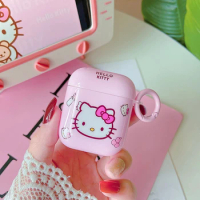 Kawaii Cartoon Hello Kitty Cover Case for Apple Airpods Air Pods 2 1 Pro 3 Wireless Bluetooth Earphone Soft Shell All-Inclusive