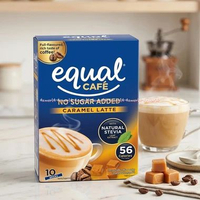 Equal Cafe 10sticks No Sugar Added Caramel Latte Tanpa Tambahan Gula Rasa Manis Alami Dari Daun Stev