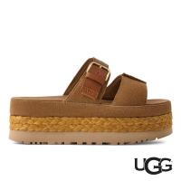 UGG 女鞋/拖鞋/真皮拖鞋/厚底鞋/Aubrey Slide(栗子棕-UG1167471CHE)