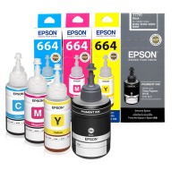 EPSON T774100 黑+T664200 藍+T664300 紅+T664400 黃 原廠墨水