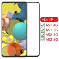 9d screen protector tempered glass case for samsung a51 a52 4g 5g cover on samsun galaxy a 51 52 51a 52a protective phone coque
