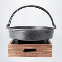 Commercial Japanese style square bbq grill portable small hot pot stove iron hanging pot household Shouxi pot mini table stove