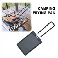 Non Stick Baking Tray Portable Folding Rectangular Outdoor Camping Steak Frying Pan Easy Clean Grill BBQ Plate Cookware