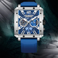 PAGANI DESIGN 2022 New Rectangular Watches for Men Top Brand Men's Sports Quartz Watches Skeleton Automatic Date Chronograph