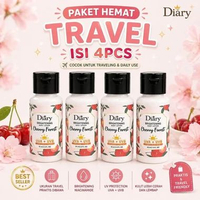 PAKET HEMAT Diary Travel Size 30ml 4 in 1 isi 4Pcs - Hand Body Lotion Body serum gel Exfoliating Gel