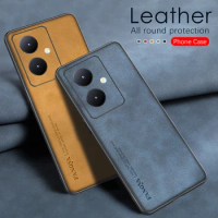 Sheepskin bark Leather Case For Vivo V29 Lite 5G Y78+ Y78 China Full Lens Protection Back Cover For Vivo V29 Lite 5G Phone shell