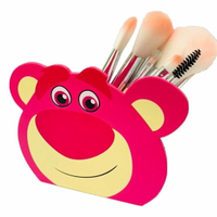 小禮堂 迪士尼 玩具總動員 熊抱哥 大臉造型木製相框筆筒收納盒《桃》刷具筒.置物筒