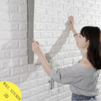 SALE WALLPAPER WALL STICKER 3D BATU BATA SET (28LEMBAR)UKURAN 70X77 MODERN