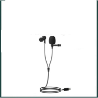 領夾式麥克風直播話筒耳機 (2代Type-c扁孔耳機麥克風一體【1.5米】)