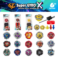 Super GYRO X Metal Fighting Spinning Top with 3 BITS, Strong Rotation, Durable, Boys' Toy, Enhances