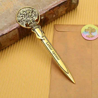European style retro pattern metal letter opener for envelopes sealed by lacquer wax letter opening mail opener Carton cutting
