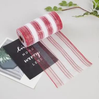 (6Inc 10Yard) Aksesoris Pohon Natal Pita Roll Kain Tile Jaring Halus Glitter Ornamen Hiasan Mainan D