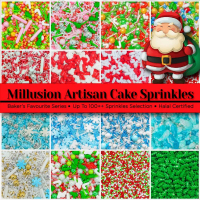 [Millusion] Christmas Cake Sprinkles Cake Decoration Manik Kek Borong Sprinkle Cake Halal Christmas 