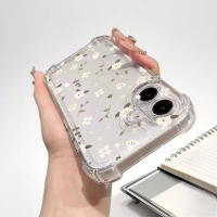 เคสถุงลมนิรภัยลายดอกไม้ ดีไซน์เรียบหรู สำหรับ Vivo Y77, Y77E, Y76S, Y76, Y75, Y73S, Y73, Y72, Y70S, 