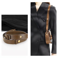 Top layer cowhide strap adjustable for GUCCI 1955 saddle strap Crossbody replacement DIY underarm bag accessories