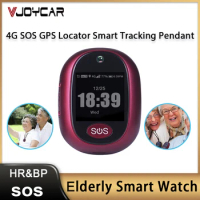 VJOYCAR 4G LTE Smart Watch Pendant 4G V46 with Big Screen 1.3 Inch GPS Necklace Audio Call SOS for Elderly Kids Waterproof IP67