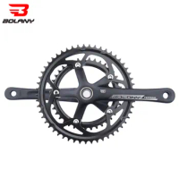 Bolany Road Bike Crankset 130BCD Cranckset Chainring 170mm Hollow Integrated Crank 53-39T Double Chainrings For SHIMANO