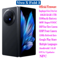 Vivo X Fold 3 Foldable SmartPhone 8.03" 2K+E7 screen Snapdragon 8 Gen 2 Octa Core 50MP Rear Cameras 5500mAh 80W SuperVOOC NFC