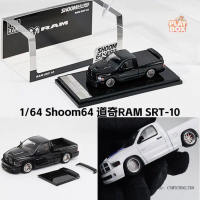 【IN STOCK】Shoom64 Model Kereta Aloi Skala 1/64 Dodge RAM SRT-10 dengan Penutup Belakang yang Boleh D