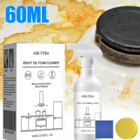 60ml Splash Foam Spray Multi-purpose Kitchen Cleaner Oven Cleaner Break up Degreaser Foam Heavy Oil Cleaner with Sponge &amp; Cloth