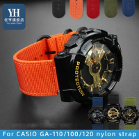 modified nylon canvas watch strap for Casio G-shock GA110/100/120/140 GBA-800 GMA-B800 GA-800/810 GB