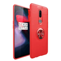 Oneplus 6 A6000 Case Car Holder Stand Magnetic Bracket Finger Ring Silicone Cover Phone Case for One Plus 6 A6003 Coque Capa