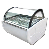 Commercial Ice Cream Display Freezer Glass Cabinet Door Table Freezer Mini Refrigerator Chest Countertop Coca Display