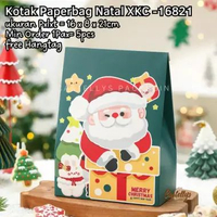 Kotak Paper Bag Natal Christmas XKC16821 Box Kotak Paperbag Cookes Kuker Snack Kotak Kado hadiah Nat