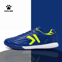 KELME Soccer Shoes TF Boots Calf-Skin Cleats Professional Futsal Training Sneakers ZX80011017