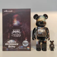 Bearbrick 400% And 100% Starry Sky Chiaki One Large And One Small Beabrick Color Box Packaging Premium Edition Collectible Doll