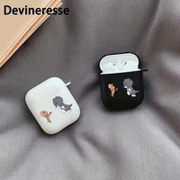 Cute Cartoon Little Mouse And Cat Protective Case For Airpods 1/2 Case Airpods3 Airpods Pro Generation Tpu Case Gift