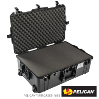【PELICAN】1615Air 輪座拉桿超輕氣密箱-含泡棉 黑(公司貨)