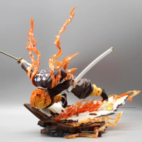 Anime Demon Slayer Figure Fire Thor Agatsuma Zenitsu Combat Skills Breath Of Thunder Luminous Action Figure Model Toys