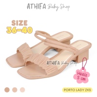 Sandal Wanita Tali Karet Terbaru Sendal Jelly Wedges Cantik Korean Style Porto Lady ZKS Moca