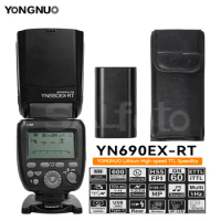 Yongnuo YN690EX-RT 2000mAh Type-C Lithium Battery GN60 High-speed TTL Speedlite 2.4G HSS Camera Master Slave Flash for Canon