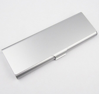 金屬筆盒鋁製文具收納商務文具金屬感文青風鋁製鋼筆收納-黑/銀【AAA4550】