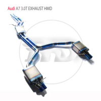 HMD Titanium Alloy Exhaust System is Suitable For Audi A6 A7 3.0T Auto Modification Electronic Valve Catback Pipe
