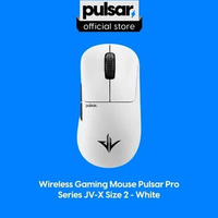 Pulsar Wireless Gaming Mouse Pulsar Pro Series JV-X Size 2 White Putih Ambidextrous Claw/Fingertip